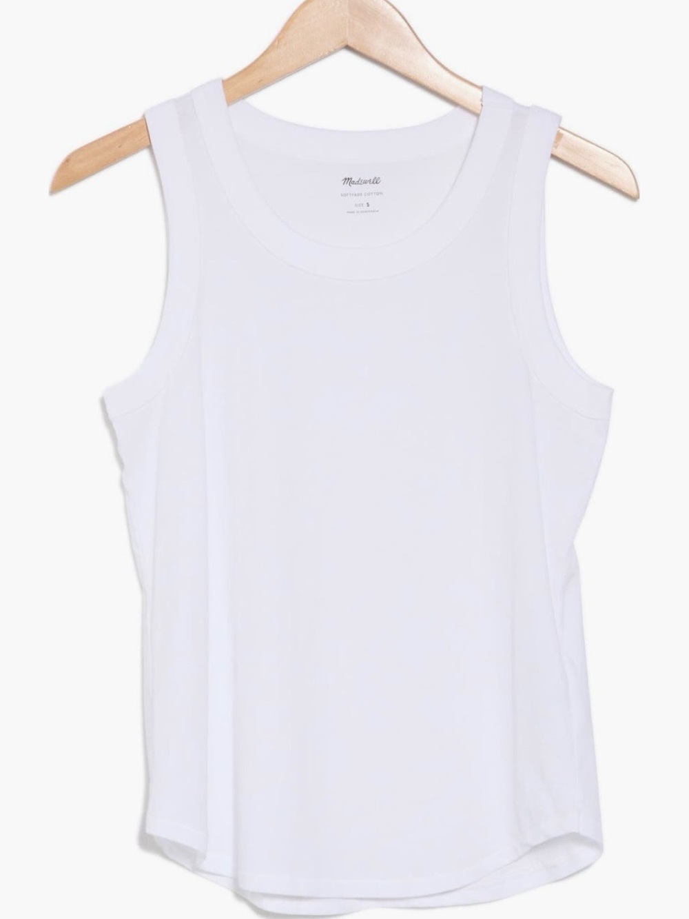 Madewell Softfade Scoop Tank Style 10415074 White size Small